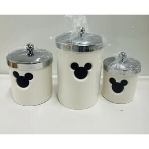 Vintage Rare Disney Direct Mickey Ceramic Canisters X3 NIB 2005